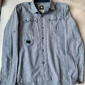 G-Star Raw Comic Work Shirt Size Large